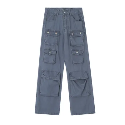 Fashion Punk Old Washing Overalls Men