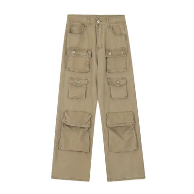 Fashion Punk Old Washing Overalls Men