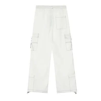 Fashion Personality Topstitching Overalls Men