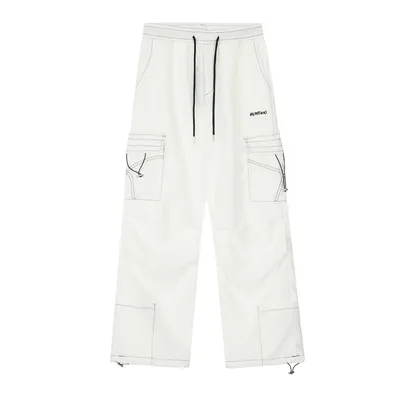 Fashion Personality Topstitching Overalls Men