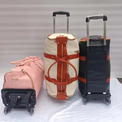 Large Capacity Trolley Travel Bag, Portable Folding Fitness Bag