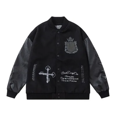 Machine Embroidery Baseball Uniform Jacket Male
