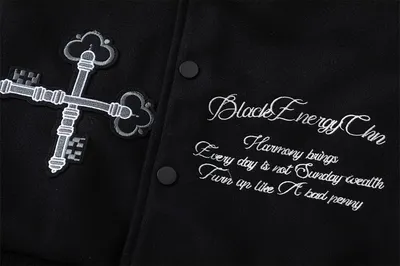 Machine Embroidery Baseball Uniform Jacket Male