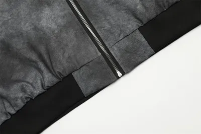 Tie-dye Gradient PU Leather Jacket For Men