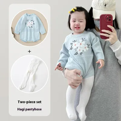 Baby Knitted Spring Western Style Super Cute Jumpsuit