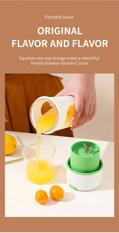 Kitchen Electric Juicer USB Charging Wireless Juices Blender Fruit Orange Mixer Squeezer Machine Ice Crush Cup Food Processor