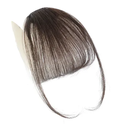 Women's Air Natural Forehead Invisible Seamless Hair-free Seam Full Real Bangs Wig Set
