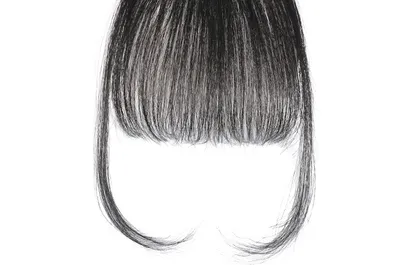 Women's Air Natural Forehead Invisible Seamless Hair-free Seam Full Real Bangs Wig Set