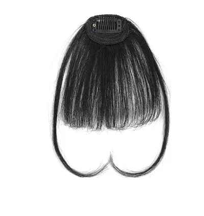 Women's Air Natural Forehead Invisible Seamless Hair-free Seam Full Real Bangs Wig Set