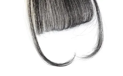 Women's Air Natural Forehead Invisible Seamless Hair-free Seam Full Real Bangs Wig Set