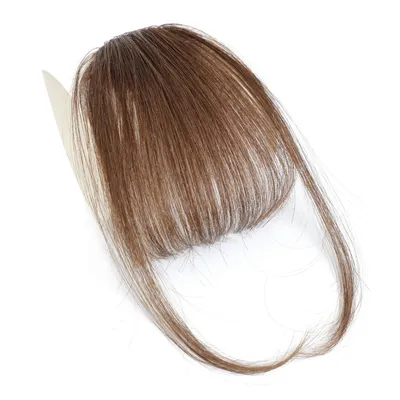 Women's Air Natural Forehead Invisible Seamless Hair-free Seam Full Real Bangs Wig Set