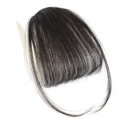 Women's Air Natural Forehead Invisible Seamless Hair-free Seam Full Real Bangs Wig Set