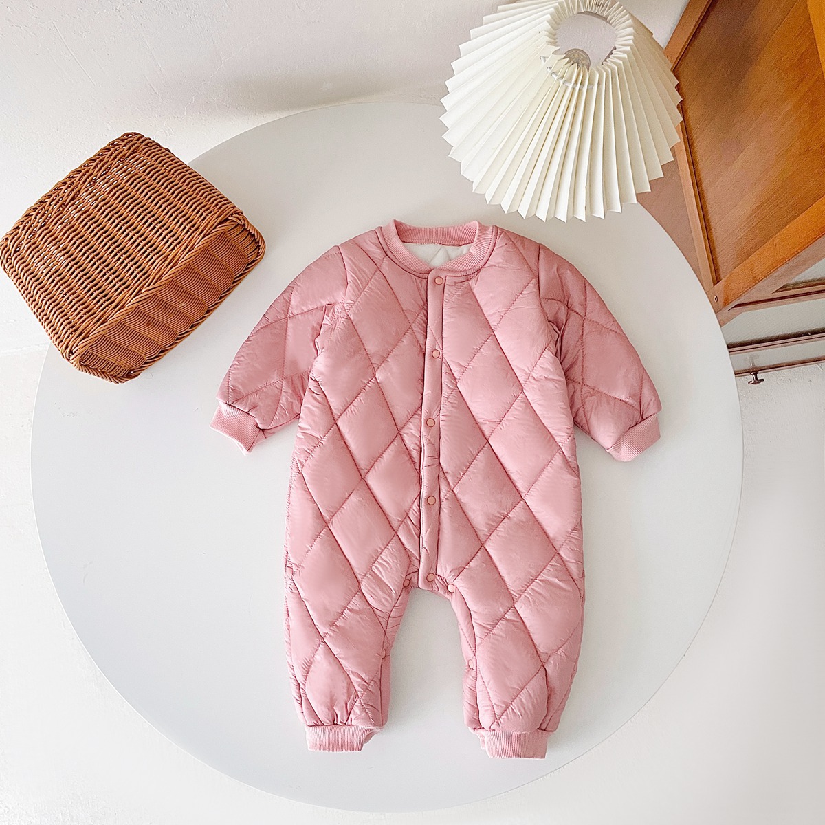 Warm Out Thickened Fleece-lined Baby Jumpsuits