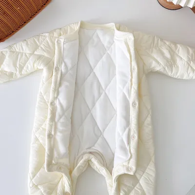 Warm Out Thickened Fleece-lined Baby Jumpsuits