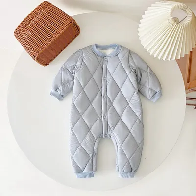 Warm Out Thickened Fleece-lined Baby Jumpsuits