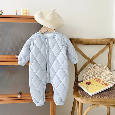 Warm Out Thickened Fleece-lined Baby Jumpsuits