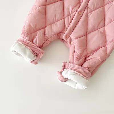 Warm Out Thickened Fleece-lined Baby Jumpsuits