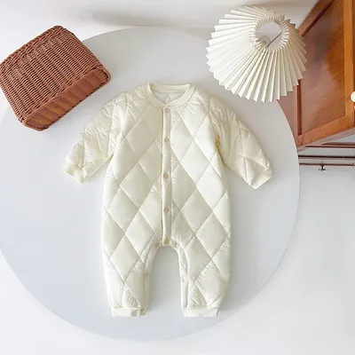 Warm Out Thickened Fleece-lined Baby Jumpsuits