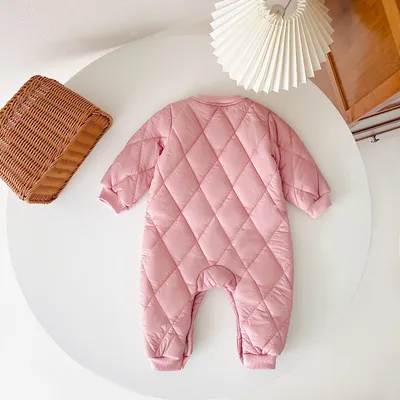 Warm Out Thickened Fleece-lined Baby Jumpsuits