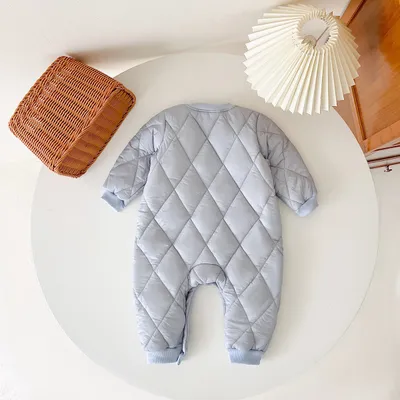 Warm Out Thickened Fleece-lined Baby Jumpsuits