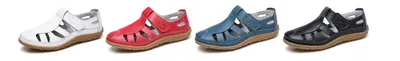 Handmade Vintage Leather Sandals Comfortable Soft Sole Mom Shoes