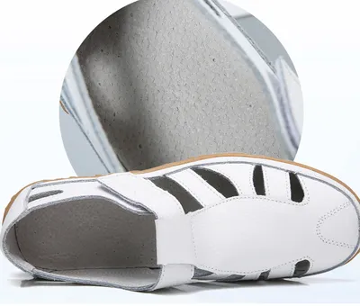 Handmade Vintage Leather Sandals Comfortable Soft Sole Mom Shoes