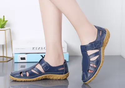 Handmade Vintage Leather Sandals Comfortable Soft Sole Mom Shoes
