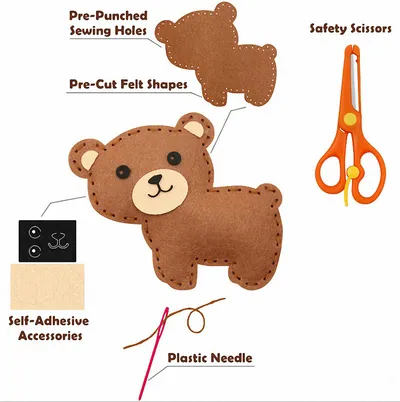 DIY Children's Early Education Sewing Kit Pet Sewing Felt