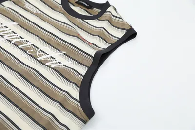 Fashion Personality Striped Casual Waistcoat Men