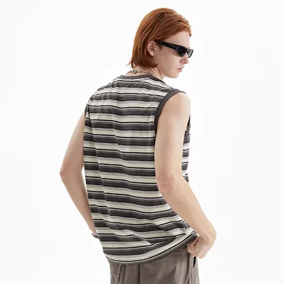 Fashion Personality Striped Casual Waistcoat Men