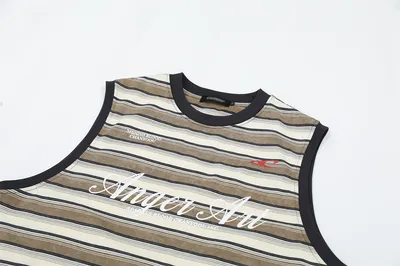 Fashion Personality Striped Casual Waistcoat Men