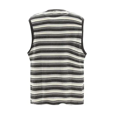 Fashion Personality Striped Casual Waistcoat Men