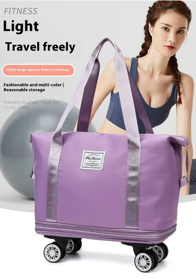 Universal Wheel Expandable Luggage Oversized Capacity Travel Bag