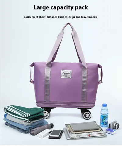 Universal Wheel Expandable Luggage Oversized Capacity Travel Bag