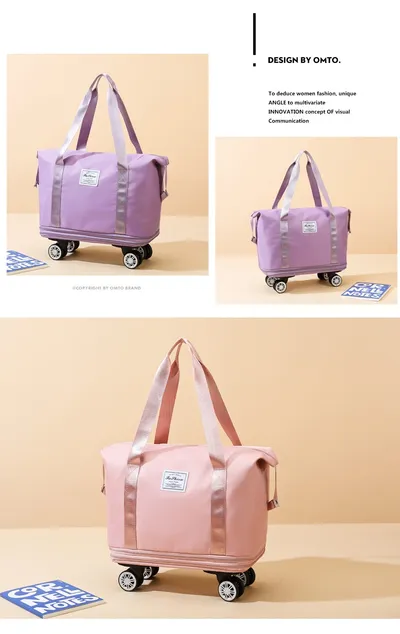 Universal Wheel Expandable Luggage Oversized Capacity Travel Bag