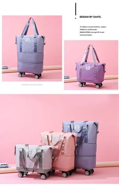 Universal Wheel Expandable Luggage Oversized Capacity Travel Bag
