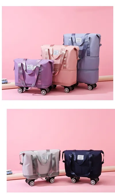 Universal Wheel Expandable Luggage Oversized Capacity Travel Bag