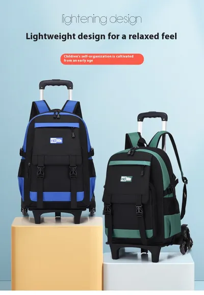 Leisure Primary School Student Large Capacity Pull Rod Backpack