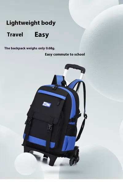 Leisure Primary School Student Large Capacity Pull Rod Backpack