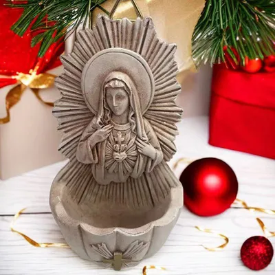 Home Christmas Jesus Maria Keys' Box Storage Resin Crafts Sculptured Ornaments Wall Hanging