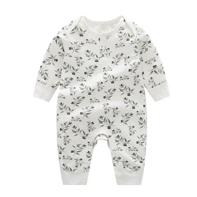 Spring And Autumn Organic Cotton Baby Jumpsuit