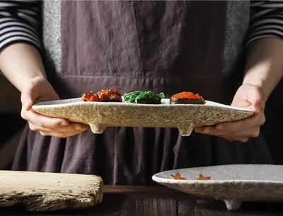 Creative Cuisine Sashimi Sushi Plate Ceramic Tableware