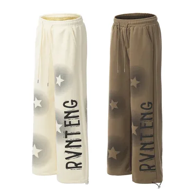 Five-pointed Star Inkjet Printing Trousers Men Fashion Brands