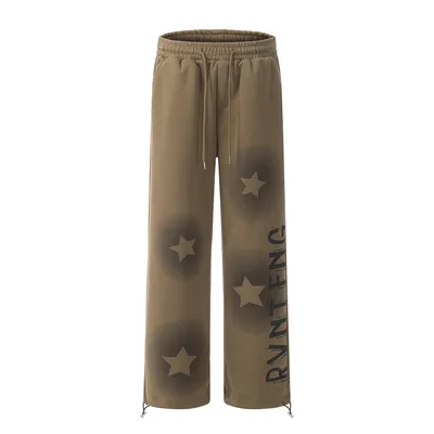 Five-pointed Star Inkjet Printing Trousers Men Fashion Brands