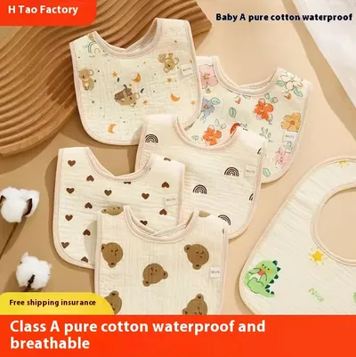 Baby Pure Cotton Waterproof Bib And Mouth Water Towel