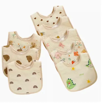 Baby Pure Cotton Waterproof Bib And Mouth Water Towel
