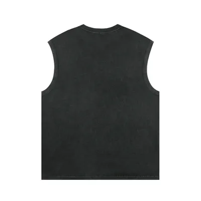 Bread Print Casual Waistcoat Top Men