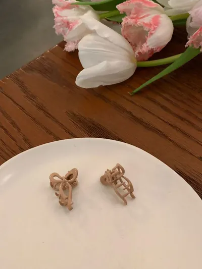 Girl Bow Barrettes Small Hair Grabbing Clip