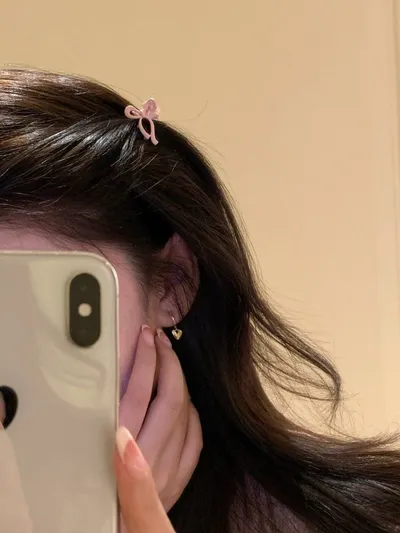 Girl Bow Barrettes Small Hair Grabbing Clip