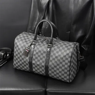 Large Capacity Short Distance Crossbody Bag Korean Plaid Travel Handbag